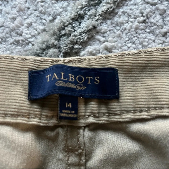 Talbots corduroy pants boot cut tan brown 14 - Picture 2 of 8